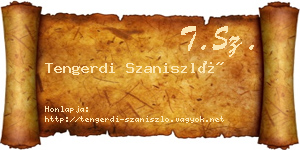Tengerdi Szaniszló névjegykártya